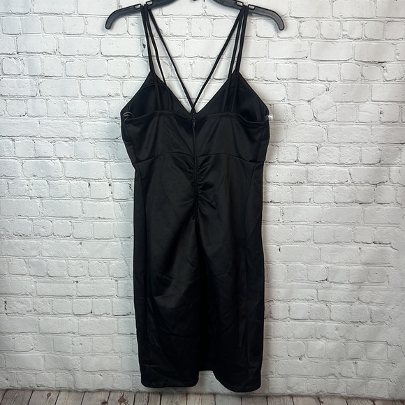 Sequin Hearts Black Strappy Bodycon Dress Juniors Sizes 1 & 13 - Picture 5 of 6